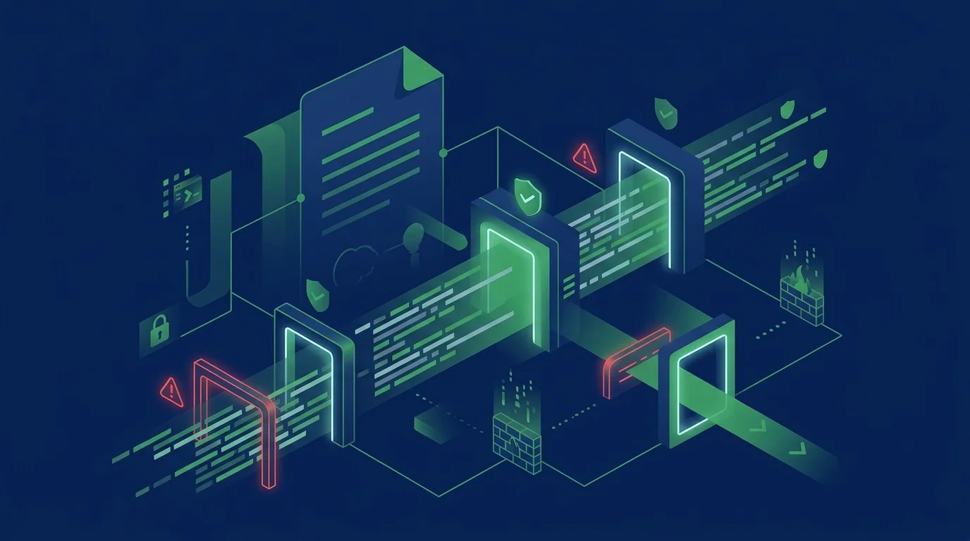 Codice di programmazione su schermo, a rappresentare la conformità del software alle normative di cybersicurezza.